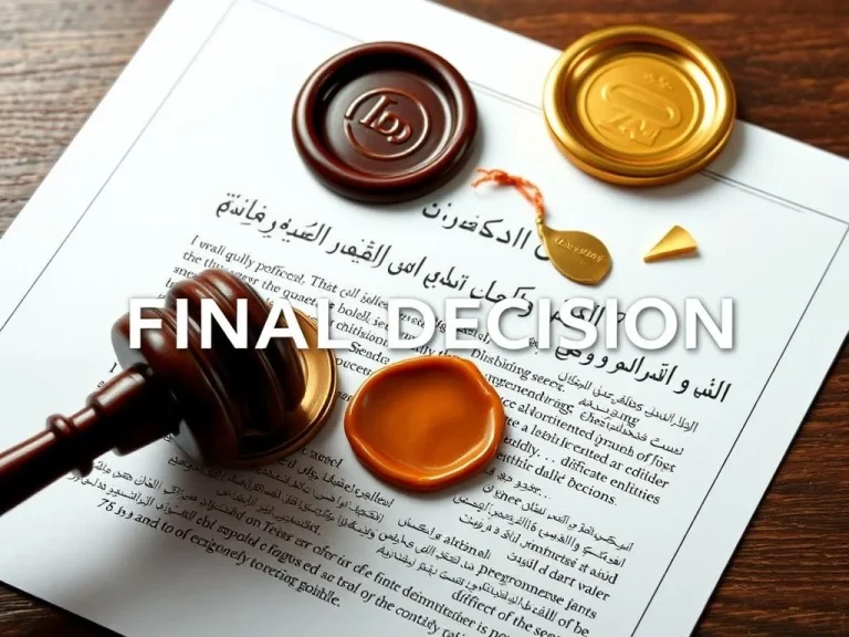 ابلاغیه تصمیم نهایی چیست